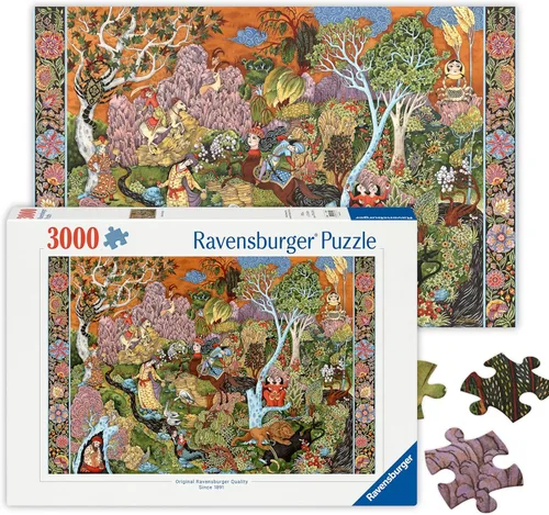 Ravensburger - Garden of Sun Signs - Rompecabezas de 3000 piezas - Colores vivos y atrevidos - Interpretación intrincada de los símbolos del zodiaco