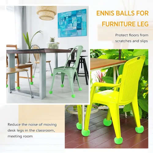 Miniatura 6 de Macarrie 16 pelotas de tenis precortadas para sillas, sillas de pelota de tenis, cubiertas de pies para patas de muebles para aula, protección