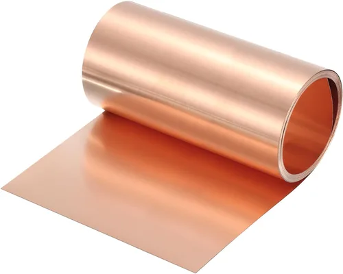Miniatura 14 de uxcell Rollo de chapa de cobre para tapajuntas 3500 mm x 100 mm x 0,02 mm, tira de cobre puro al 99,9% de 101,6 mm x 3,5 m, placa de hoja de metal