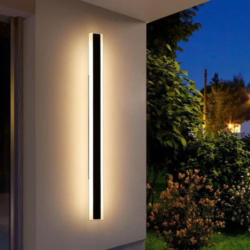 Miniatura 15 de Luces de Pared Modernas para Exterior de Casa, Apliques de Pared al Aire Libre de 23.6 Pulgadas, 3 Luces Color 3000K/4500K/6000K, Resistente al Agua