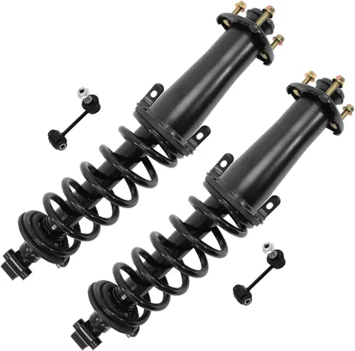 Miniatura 29 de Detroit Axle - Kit de puntales delanteros 2WD para Ford F-150 2005-2008 Lincoln Mark LT 2005-2008, 2 puntales con muelle helicoidal, 2 enlaces