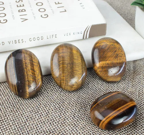 Miniatura 4 de Crocon® Piedra de palma grande de ojo de tigre de 1.969 in, más de 900 quilates, piedras de bolsillo para equilibrio natural de chakras, piedras
