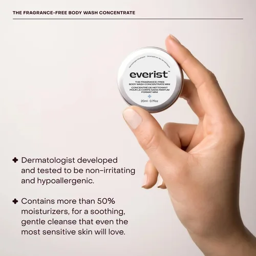 Miniatura 4 de Everist The Shower Essentials Kit de viaje, hidratante para todo tipo de cabello y piel (sin fragancia)