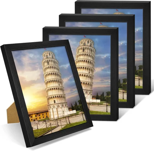 Miniatura 13 de Nacial Portarretratos de 5 x 7 pulgadas, juego de 4 portarretratos para fotos de 4 x 6 pulgadas con paspartú, para fotos de 5 x 7 pulgadas sin