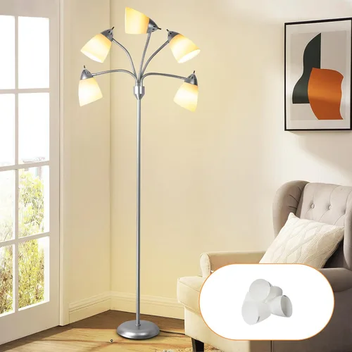 DINGLILIGHTING Lámpara de pie alta para habitación: lámparas de pie de cuello de cisne flexibles de pie para dormitorio, oficina en casa - Luces de