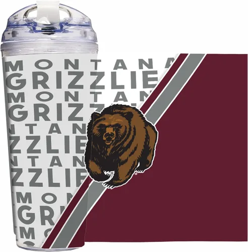 Miniatura 91 de Rico Industries Taza acrílica NCAA estándar de 24 onzas con tapa con bisagra, taza de doble pared oficialmente licenciada con pajita