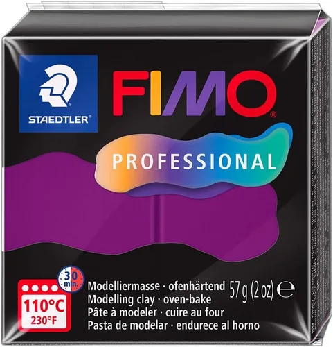 Miniatura 20 de STAEDTLER 8040-6 ST, Arcilla para modelar Fimo Prof 2.01 oz Púrpura, Estándar