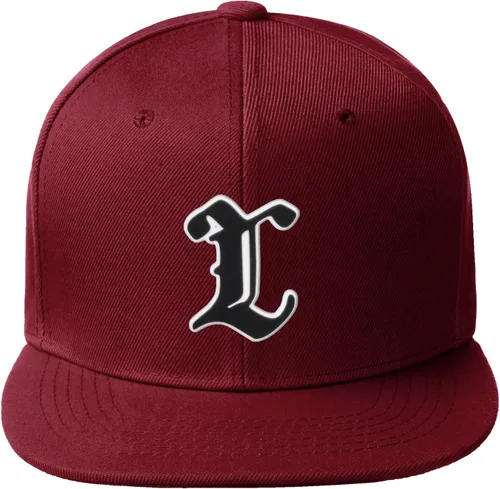 Miniatura 577 de Daxton Gorra clásica con visera de billete plano con letras del alfabeto inglés antiguo de la A a la Z