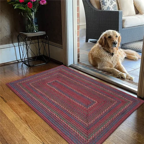 Miniatura 122 de Homespice Alfombras de Área Ovaladas Trenzadas de Yute Denim Azul de 8x10 pies para Sala de Estar, Dormitorio y Comedor. Apto para Mascotas. Estilos