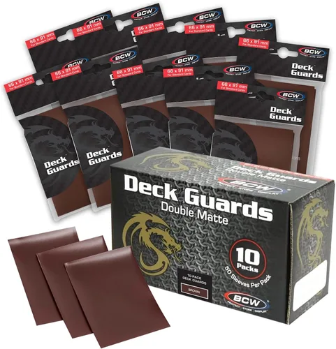 Miniatura 14 de BCW Deck Guard - Fundas dobles mate para tarjetas, caja de 500 unidades (10 paquetes de 50 fundas), sin ácidos, sin PVC, se adapta a tarjetas