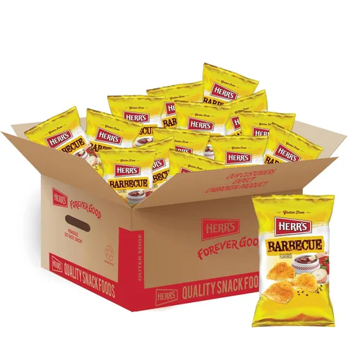 Miniatura 9 de Herr's Papas fritas para barbacoa, 1 onza (paquete de 42 bolsas) – Chips ahumados para barbacoa en bolsas tamaño aperitivo – Ideal para aperitivos