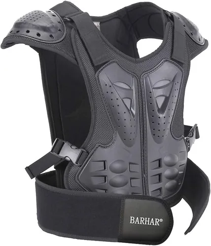 Miniatura 2 de Chaleco protector de columna vertebral del pecho para niños, equipo de protección para motocross, esquí, snowboard, color negro