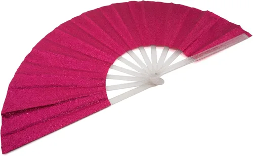 Miniatura 7 de 30 ventiladores plegables grandes de mano para hombres y mujeres, abanicos decorativos plegables, accesorios rave, utilizados para bailes, fiestas