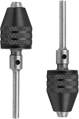 Miniatura 9 de Mesee 2 unidades de mini taladro de mandíbula sin llave, adaptador de portabrocas de cambio rápido, mini herramienta de conversión de pinza