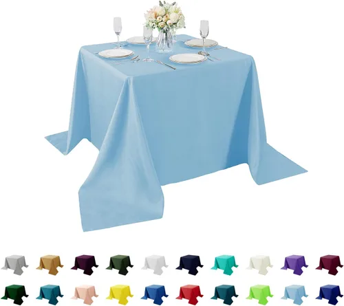 Miniatura 114 de Cupuamon - Mantel rectangular de 60 x 84 pulgadas, tela de poliéster lavable para decoración de bodas, fiestas, cenas y banquetes