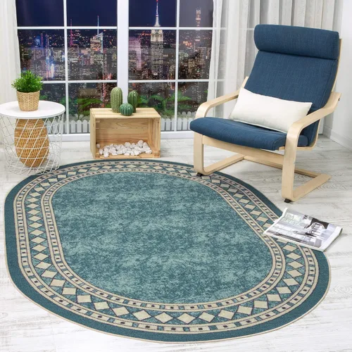 Miniatura 37 de Antep Rugs - Alfombras modernas con bordes, antideslizantes (antideslizante), de perfil bajo con respaldo de goma, para cocina, juego de 2 piezas