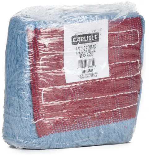 Miniatura 3 de Carlisle FoodService Products 369454B14 - Cabezal de trapeador con extremo en bucle con banda roja, azul, grande (paquete de 12)