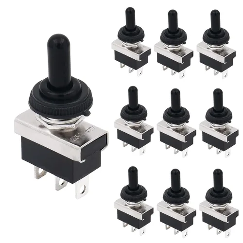 Miniatura 11 de Baomain, interruptor de conmutación SPST con apagado-encendido, 2 clavijas, 12 V 25 A con cubierta impermeable para auto