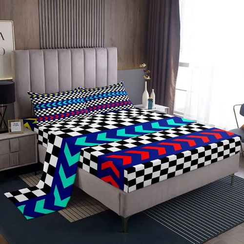 Miniatura 43 de Juego de sábanas para cama de coche de bomberos, juego de sábanas de coche de policía con bolsillo profundo, sábana bajera ajustable para decoración