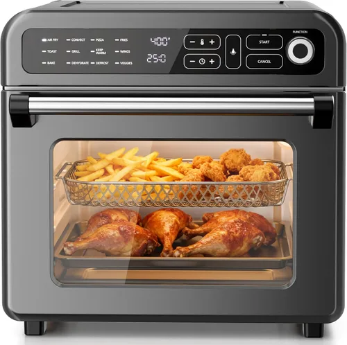 Miniatura 13 de Kismile Combo de horno tostador de freidora de aire de 18 cuartos de galón, horno de convección de encimera 12 en 1, temperatura ajustable de 70 a