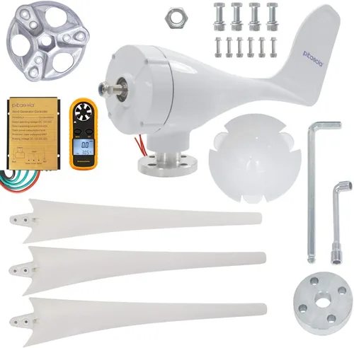Miniatura 2 de Generador de turbina eólica de 400 W AC 12 voltios Economy 3 cuchillas molino de viento para sistema híbrido solar eólico 8.2 ft/s Velocidad
