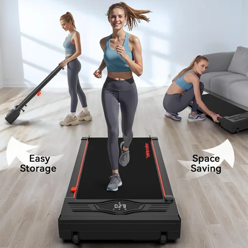 Miniatura 6 de WENOKER Caminadora portátil para oficina en casa, máquina de correr compacta y silenciosa, con control remoto y pantalla LED, sin instalación Azul