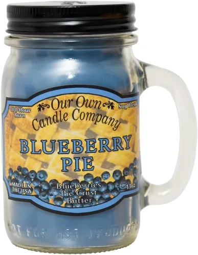 Our Own Candle Company, Blueberry Pie - Vela perfumada en tarro de masón, 100 horas de tiempo de combustión, 13 onzas