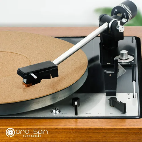 Miniatura 4 de PRO SPIN - Tapete giratorio de corcho para tocadiscos de vinilo LP (0.118 pulgadas) Tapete para tocadiscos con soporte de sonido acústico de alta