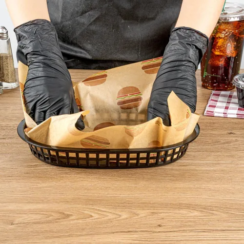 Miniatura 6 de Restaurantware Cestas de comida rápida de 10.5 x 7.3 x 1.5 pulgadas, 10 cestas ovaladas para delicatessen, aptas para microondas, lavavajillas