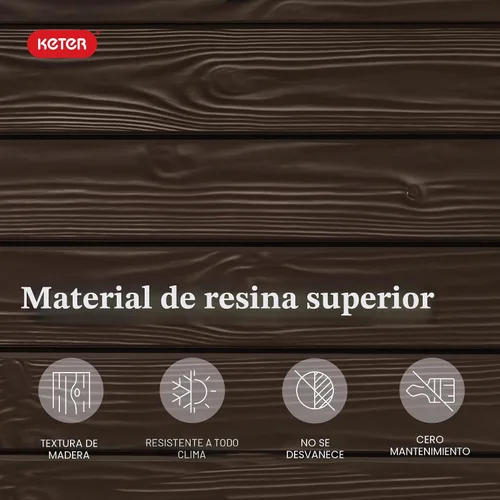 Miniatura 9 de Contenedor de plástico para almacenar Keter Westwood muebles de jardín o patio150 gal, color marrón.