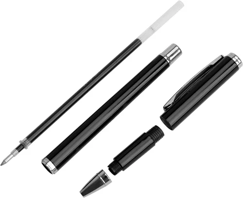 Miniatura 6 de Bolígrafos de metal, punta fina de 0.020 in, bolígrafo de tinta de gel líquido, bolígrafo de tinta negra, juego de escritura para suministros
