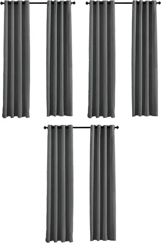 Miniatura 8 de Curtainworks Lenox Panel de Cortina con Ojales, Gris, 50 x 132 pulgadas