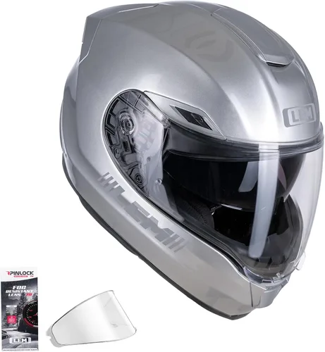 Miniatura 13 de LEM Cascos de motocicleta de cara completa, cascos para hombres, con certificado DOT, PINLOCK y DVS de doble visión, casco de motocicleta de calle