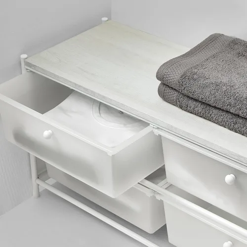 Miniatura 4 de Suprima® Cajones Multiusos con Estante - Tapa Blanca Blanca Parte superior blanca/blanqueada