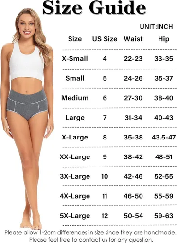 Miniatura 5 de POKARLA - Ropa interior de algodón y con cintura alta para mujer es suave es transpirable son calzones elásticos con talla regular y extragrande