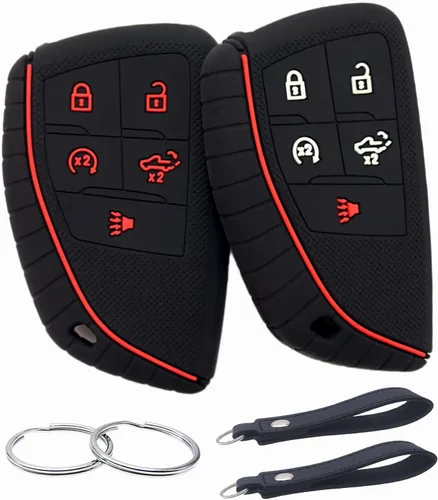 Miniatura 9 de REPROTECTING Funda de silicona para llavero compatible con Chevy Chevrolet Silverado 1500 GMC Sierra 1500 2026-2022, Silverado Sierra 2500HD 3500HD
