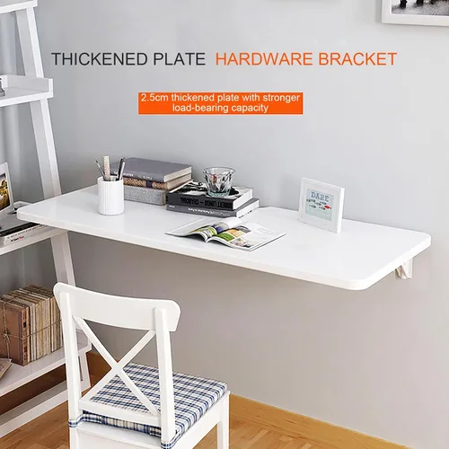 Miniatura 3 de Mesa plegable montada en la pared, mesa de hojas caídas, mesa plegable para lavandería, banco de trabajo plegable para pared, escritorio de pared