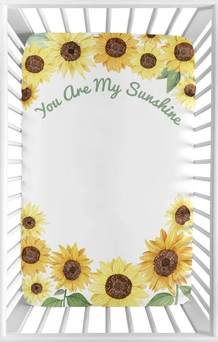 Miniatura 11 de Sweet Jojo Designs Sábana bajera para cuna de bebé 100% algodón (hojas florales bohemias) para niñas y niños, guardería infantil, habitación