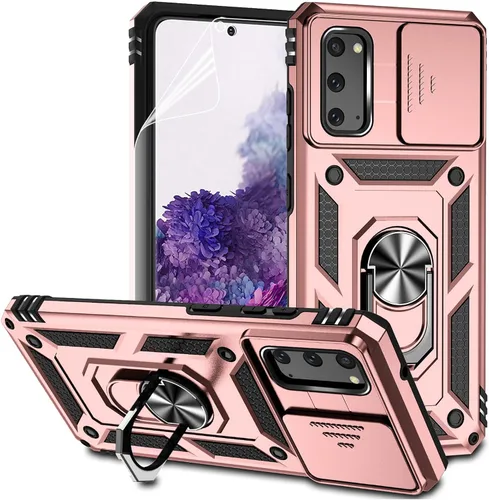 Miniatura 10 de Funda para Samsung Galaxy S20 con cubierta para lente de cámara, protector de pantalla HD, doble capa de grado militar, probada contra caídas