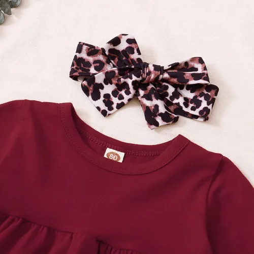 Miniatura 4 de Kucnuzki Conjunto de ropa para bebé niña pequeña, camisa de manga con volantes, pantalón floral, ropa de otoño e invierno para niña