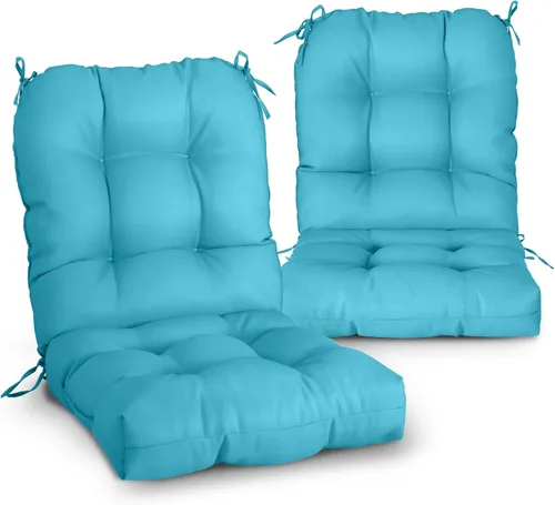 Miniatura 25 de EAGLE PEAK Cojín Acolchado para Silla de Exterior/Interior para Asiento/Respaldo, Juego de 1, 42'' x 21'', Azul Claro