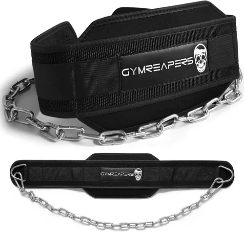 Gymreapers Cinturón de Lastre con Cadena para Levantamiento de Pesas, Dominadas, Fondos - Cadena de Acero de Servicio Pesado para Entrenamiento con
