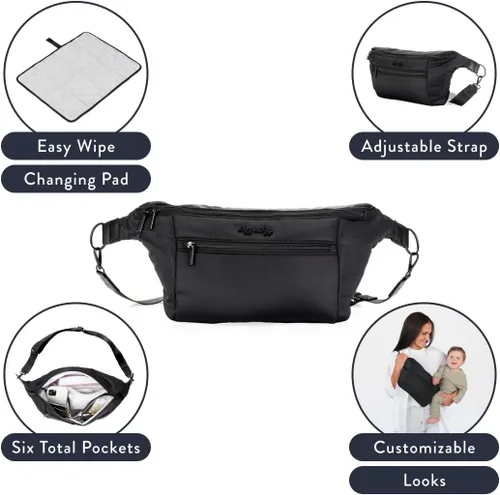 Miniatura 3 de Itzy Ritzy's Ritzy Pack Fanny Pack & Crossbody Diaper Bag - Multi-Use Lightweight Bag Features 6 Pockets & an Adjustable Strap - Wear As a
