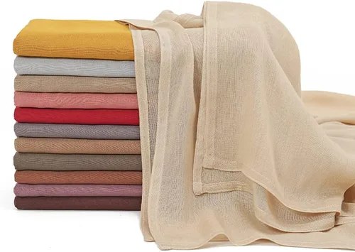 Miniatura 5 de LMVERNA Hijab de viscosa para mujer, de algodón musulmán, Hijab, bufanda de moda