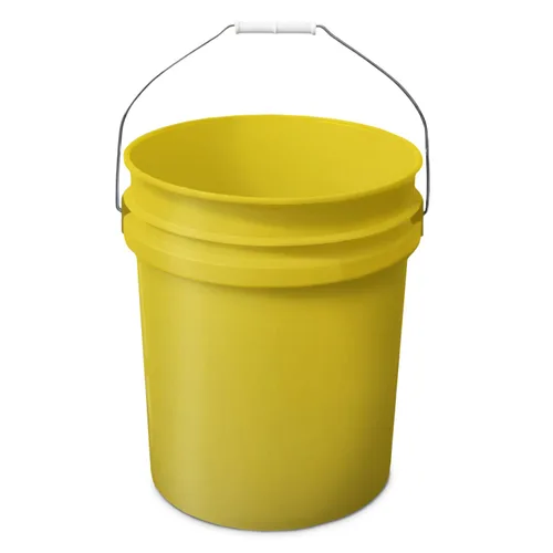 Miniatura 6 de EconoHome Contenedor de cubo negro de 5 galones sin tapa, asas de metal con agarre de plástico para un fácil transporte, fácil de apilar