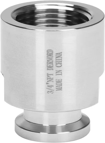 Miniatura 15 de Dernord Adaptador de abrazadera triple de 2" a virola de rosca FNPT de 1 pulgada para tubería sanitaria