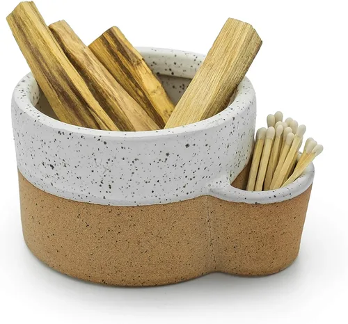 Miniatura 8 de Bursera Cuenco de cerámica de ónix, árbol plantado con cada pedido, cuenco decorativo con ranura lateral para fósforos, cuenco para quemaduras