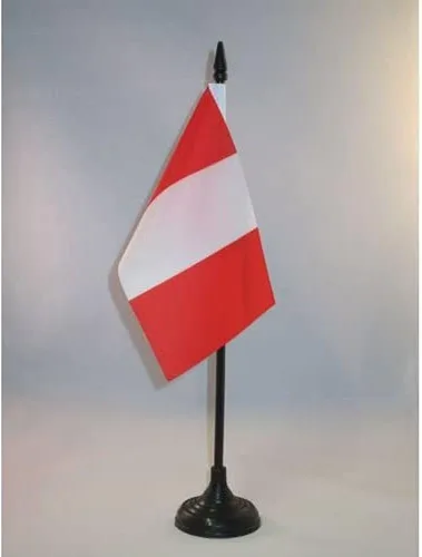 Miniatura 91 de Bandera de mesa de Anguila de 4 x 6 pulgadas, bandera de escritorio británica de Anguila, 5.9 x 3.9 in, palo y base de plástico negro AZ FLAG