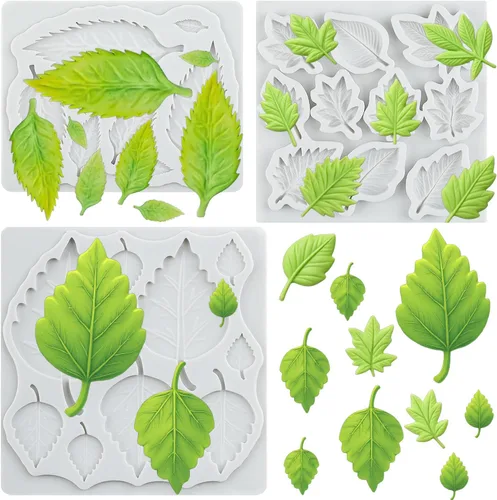 Miniatura 21 de Molde de Silicona de Hoja Molde de Hoja de Arce Molde de Fondant Moldes de Hoja de Rosa Moldes de Hojas de Helecho Moldes de Caramelo Para