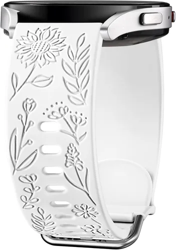 Miniatura 21 de Samsung Galaxy - Correa deportiva de silicona grabada con girasol de 1.575 pulgadas/1.732 pulgadas, para mujeres y hombres Marrón
